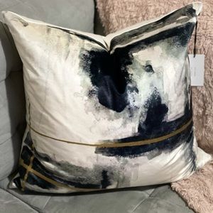 Navy & Gold Throw Pillow cover only